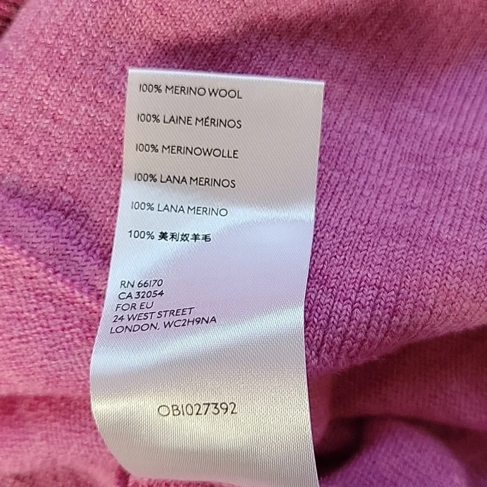 By Anthropologie Merino Wool Oversized Relaxed Slouchy V-Neck Sweater - Size M - Picture 6 of 7